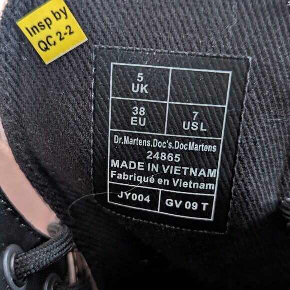 Dr. Martens "Docs" Air Waves Shiny Metallic Copper Finish Lace up Combat Boots - Picture 12 of 15